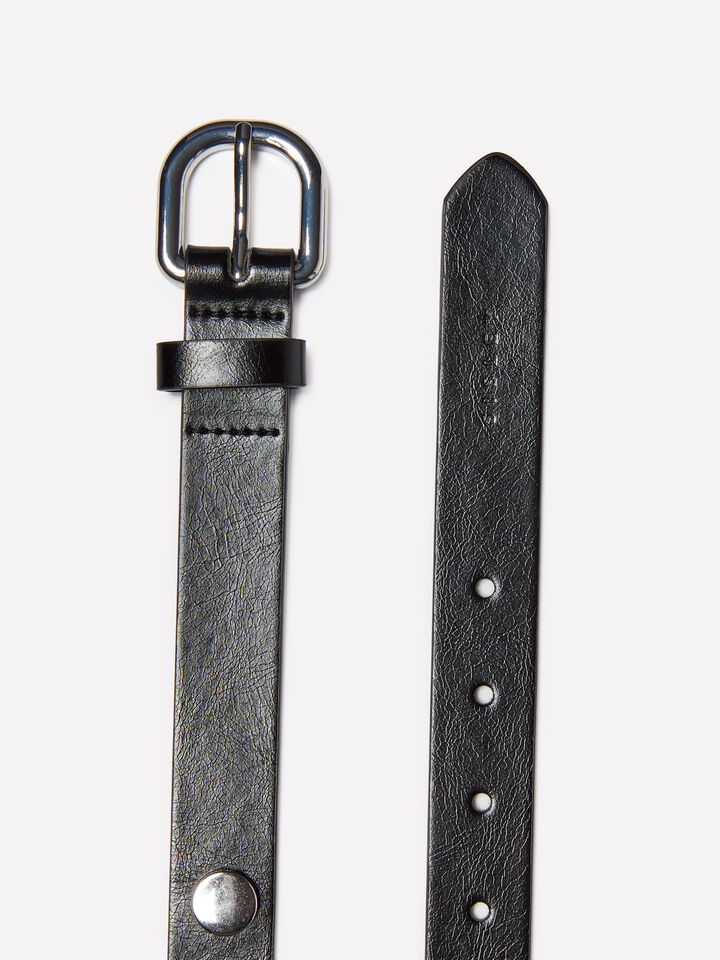 Black belt with studs - women's belts - Black | Sisley image number 2